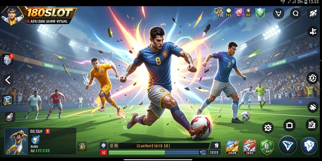Tampilan utama gameplay <strong>180SLOT</strong> dengan aksi olahraga yang mendebarkan.