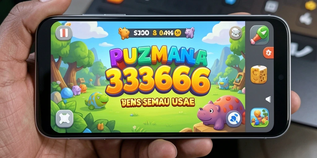 Tampilan gameplay Puzzle yang menarik dalam 333666.