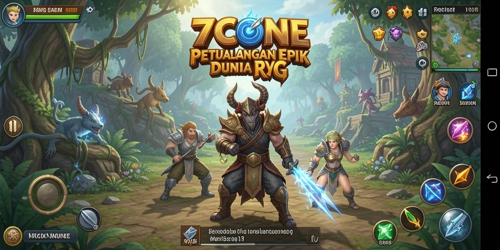 Tangkapan layar 7CONE menampilkan aksi pertarungan seru dan grafis yang menawan.
