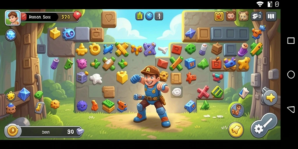 Tampilan gameplay AFAF yang menarik saat menyelesaikan teka-teki.