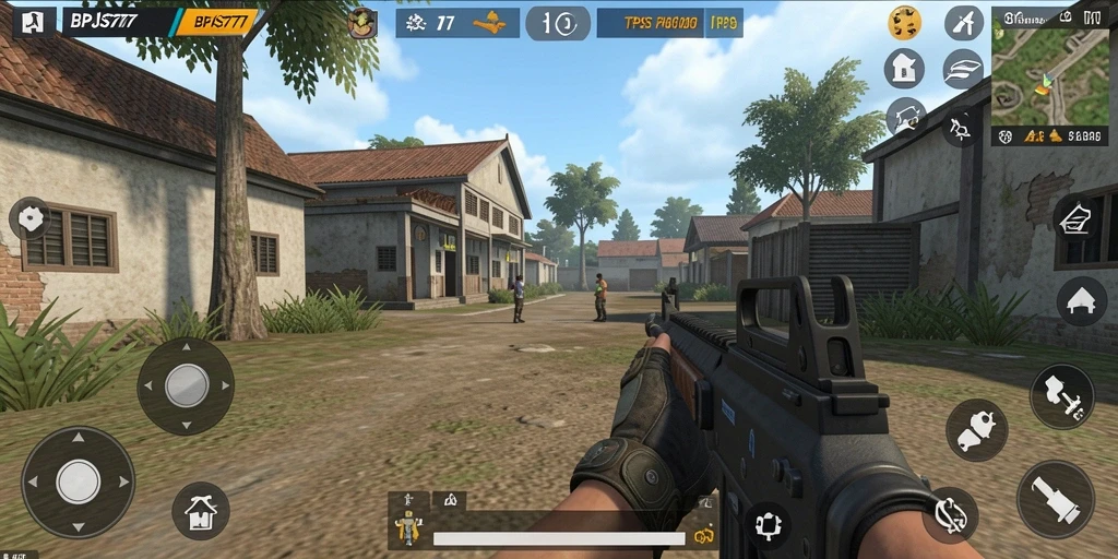 Tampilan gameplay seru BPJS777 dengan aksi tembak-menembak yang intens.