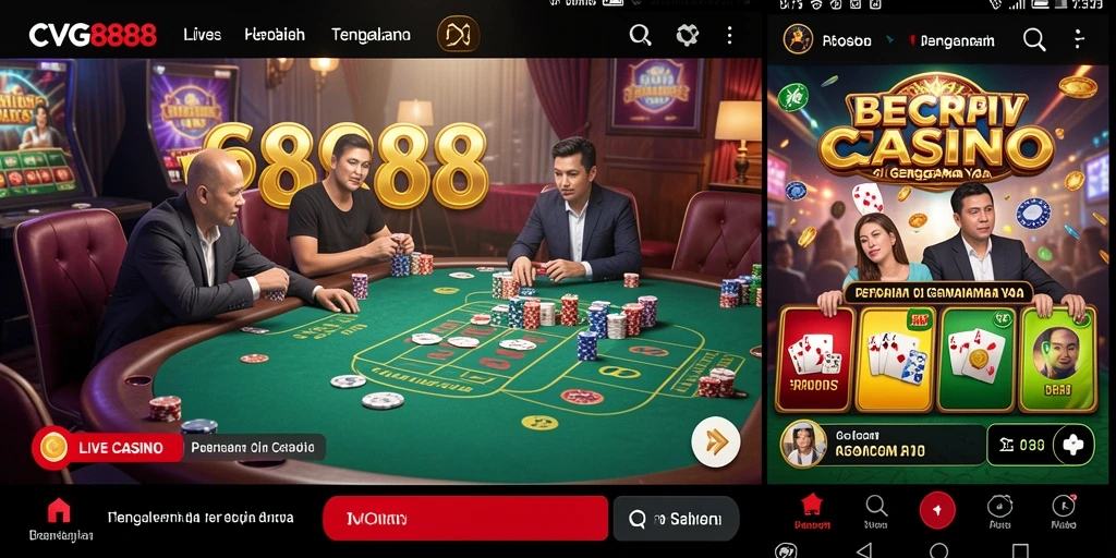 Tampilan gameplay Live Casino yang menarik dan interaktif di CVG8888.