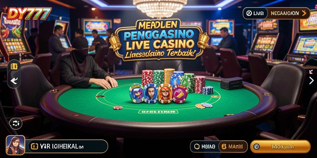 Tampilan menakjubkan dari gameplay Live Casino di DY777.