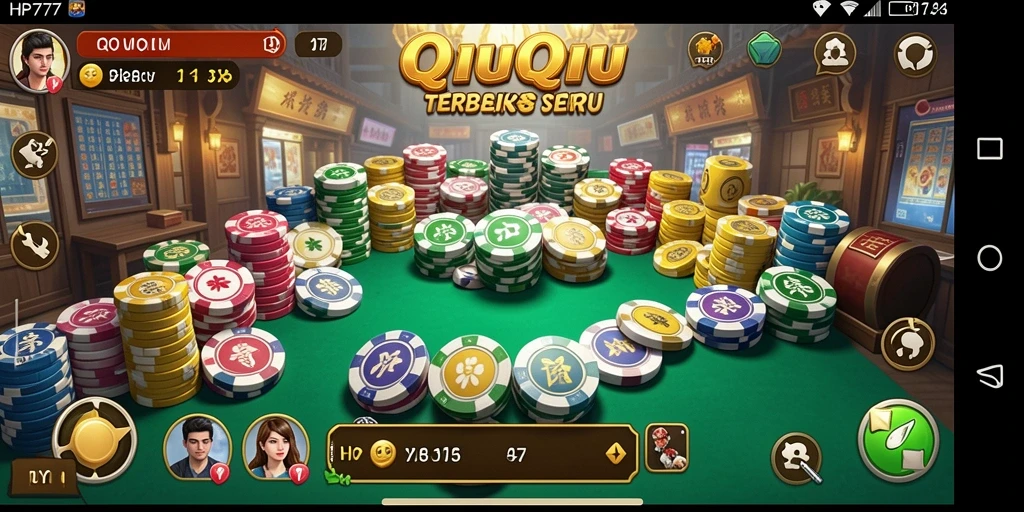 Screenshot gameplay QiuQiu yang mendebarkan di HP777.