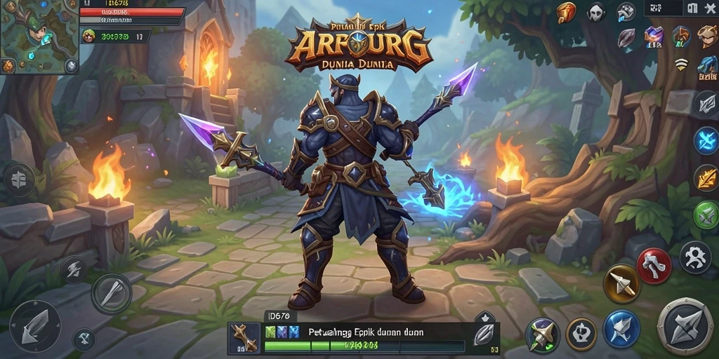 Tampilan gameplay ARPG yang menegangkan dan penuh aksi di ID678.
