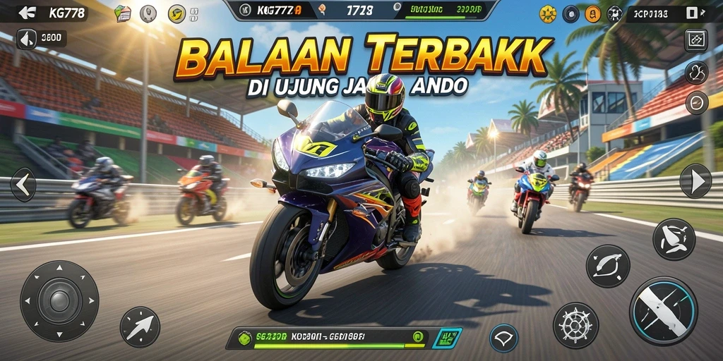 Tampilan menakjubkan dari gameplay balapan motor KG778.