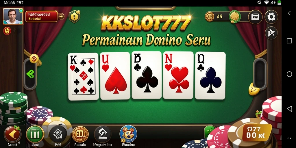 Tampilan gameplay seru KKSLOT777 dalam bermain Domino.