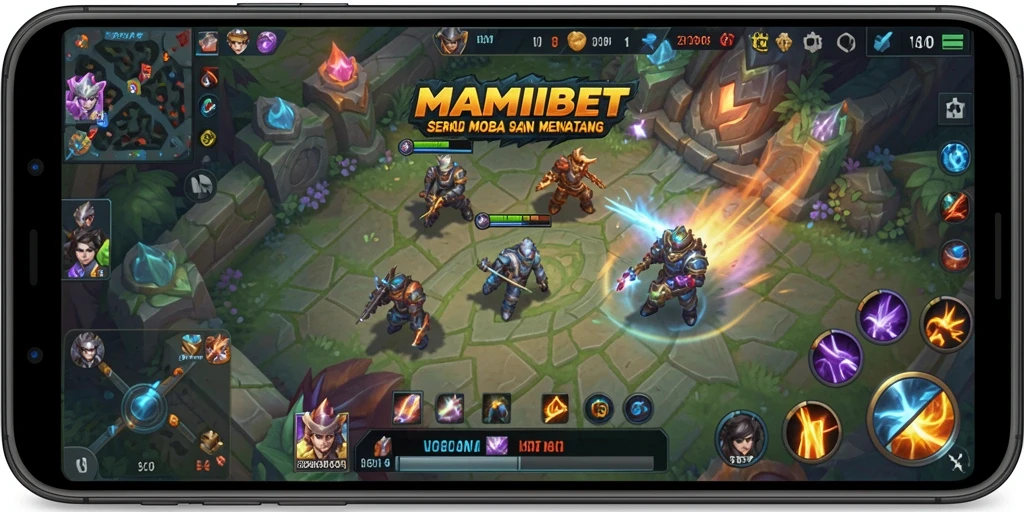 Gameplay seru dalam pertempuran tim MOBA