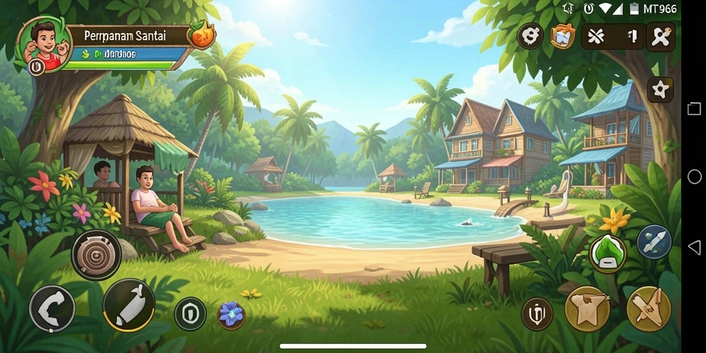 Tampilan gameplay MT966 yang menyenangkan dan penuh warna.