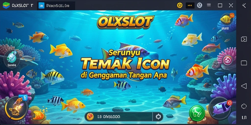 Screenshot OLXSLOT menampilkan gameplay seru menembak ikan dengan grafis menarik.