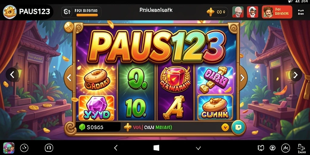 Screenshot utama PAUS123 menampilkan gameplay slot yang menarik dan interaktif.