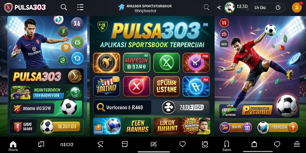 Tampilan utama gameplay Sportsbook PULSA303 dengan pilihan taruhan yang beragam.
