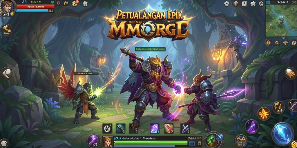 Screenshot gameplay ZK3 menampilkan petualangan seru di dunia MMORPG.
